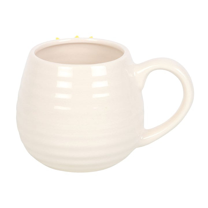 Hello Sunshine Rounded Mug with 3D Sunflower N/A