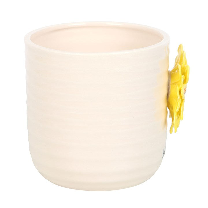 Hello Sunshine Plant Pot with 3D Sunflower N/A