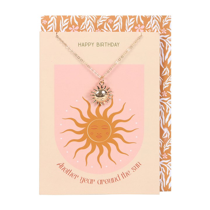 Sun Necklace on Birthday Card N/A