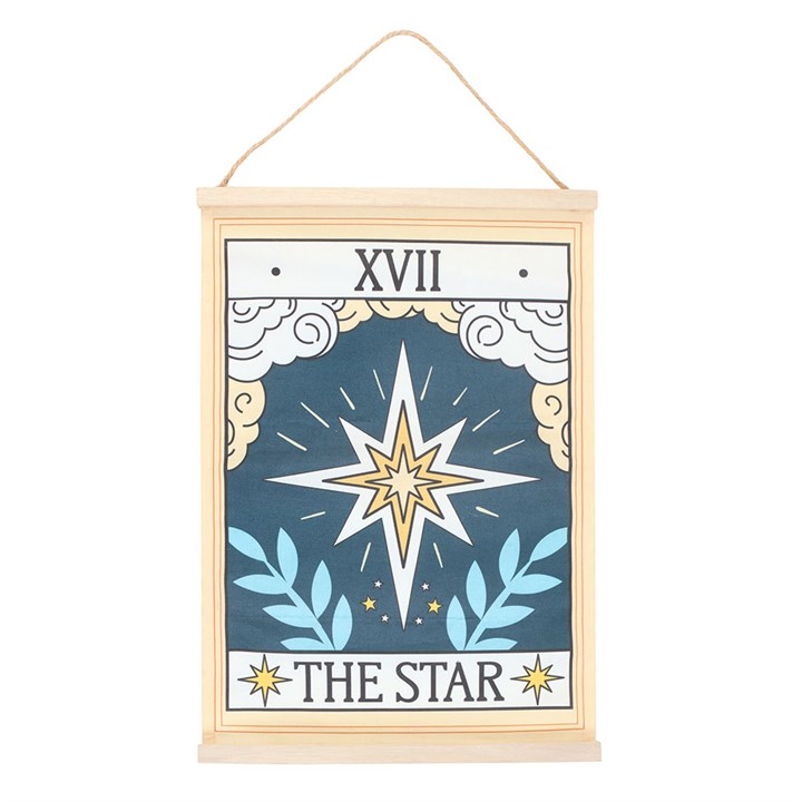 The Star Vintage Tarot Wall Hanging Front Blue Cream