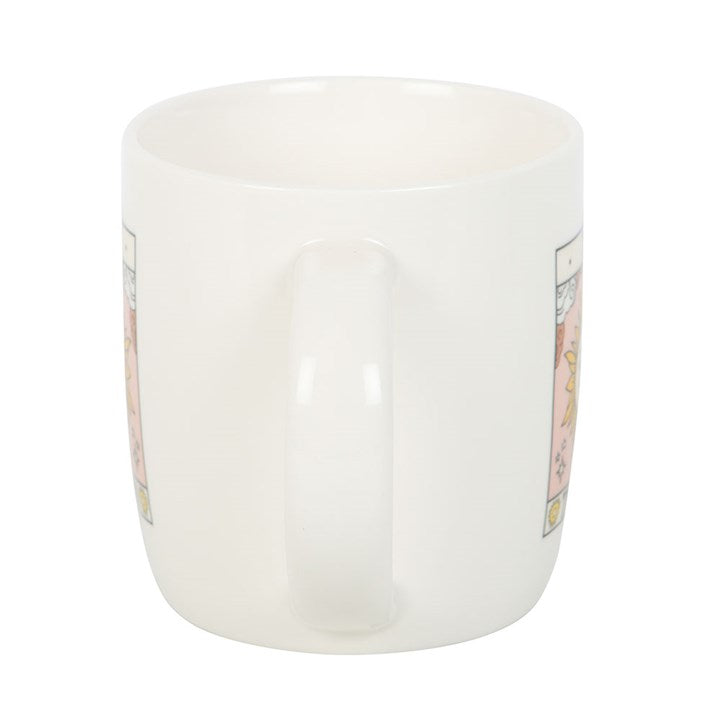 The Sun Vintage Tarot Mug Side White Pink