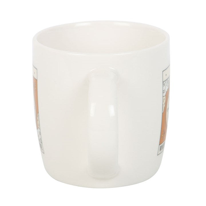 The Wheel of Fortune Vintage Tarot Mug White