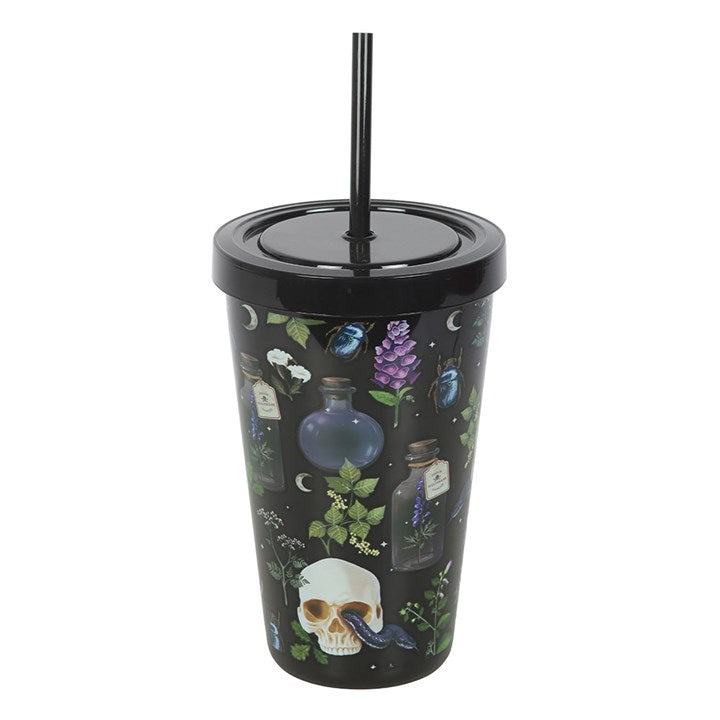 Venom & Vines Print Tumbler with Straw N/A