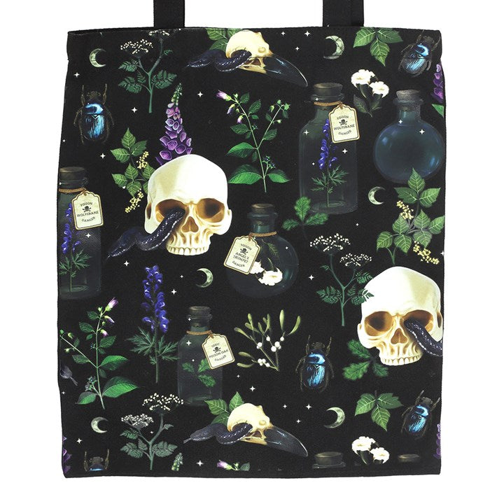 Venom & Vines Print Polycotton Tote Bag N/A
