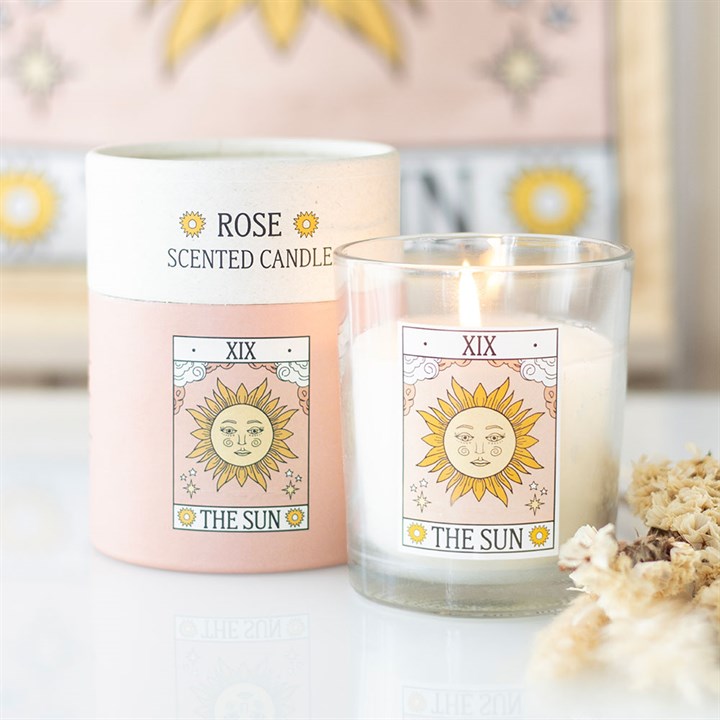 The Sun Vintage Tarot Rose Candle N/A