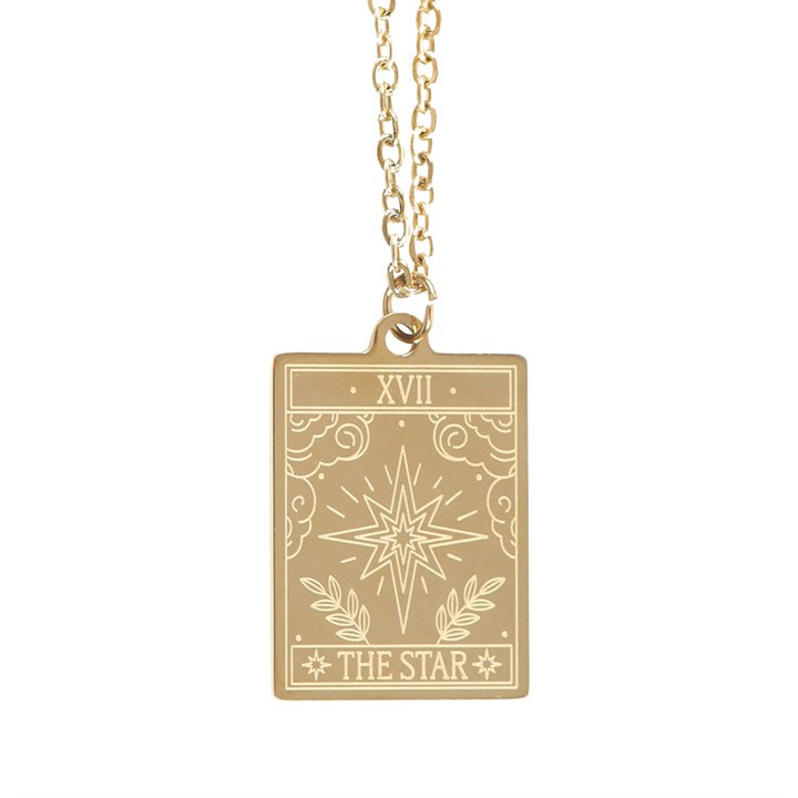 The Star Vintage Tarot Necklace on Greeting Card N/A
