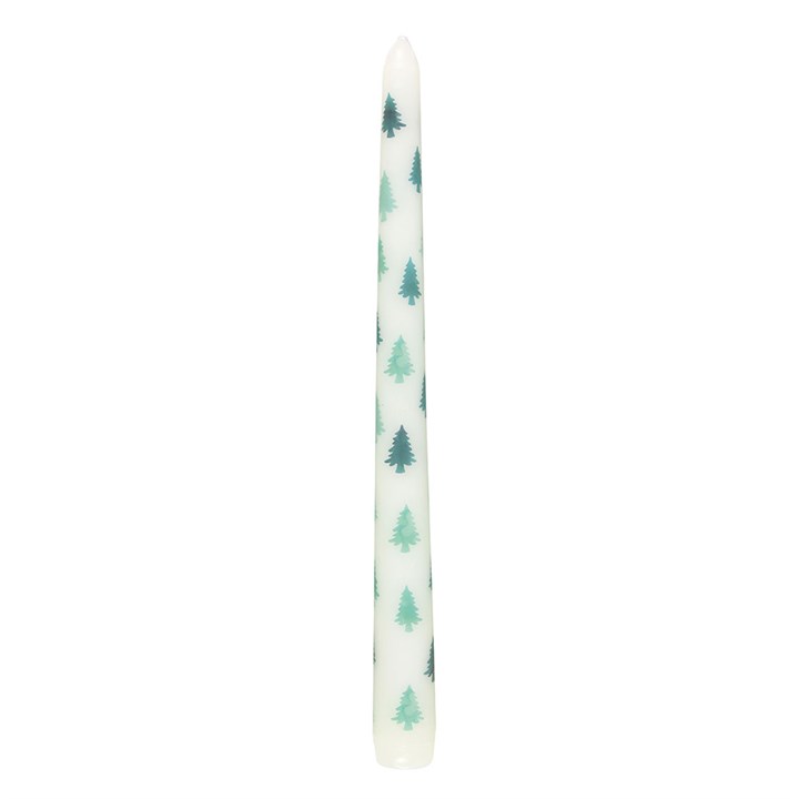 Green Fir Tree Candle Holder with Taper Candle N/A