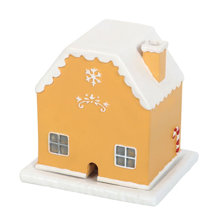 Candy Cane Gingerbread House Incense Cone Holder N/A