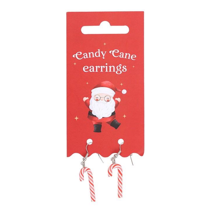 Candy Cane Dangle Earrings N/A