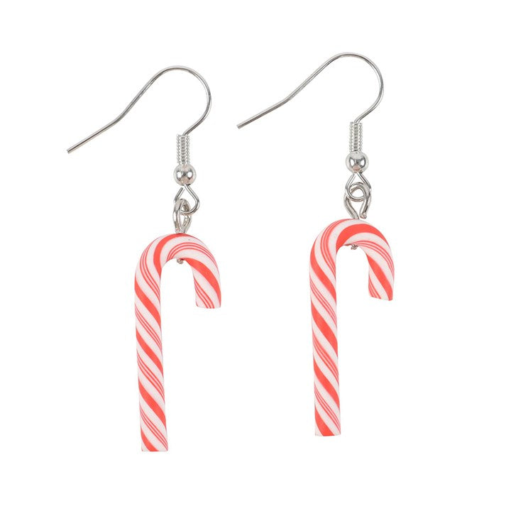 Candy Cane Dangle Earrings N/A
