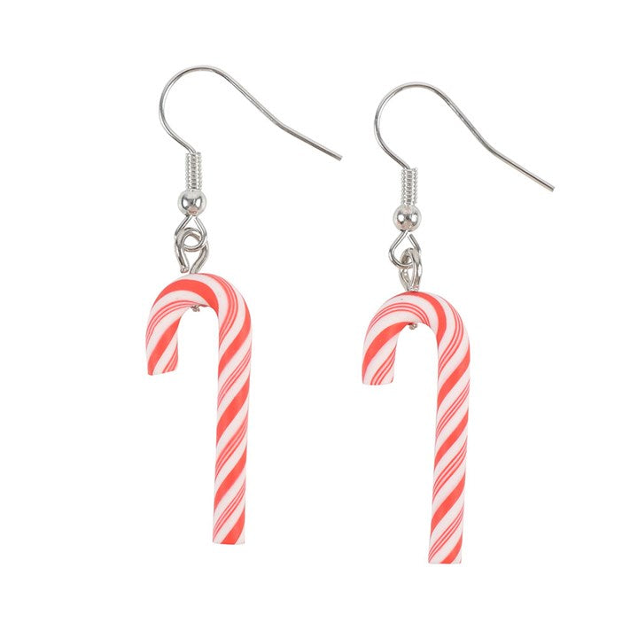 Candy Cane Dangle Earrings N/A