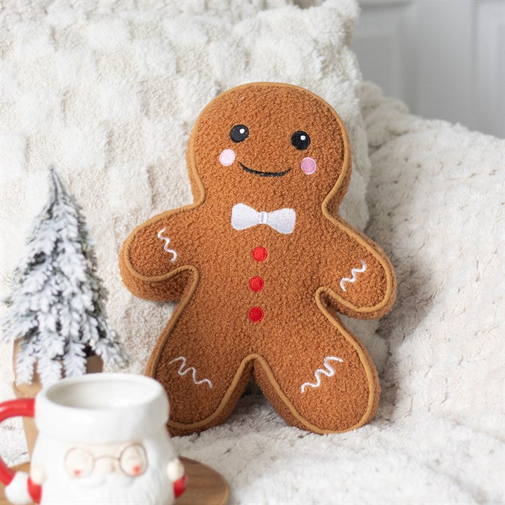 Gingerbread Man Boucle Cushion N/A