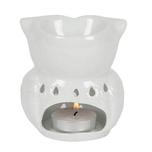 White Owl Oil Burner Back White Grey
