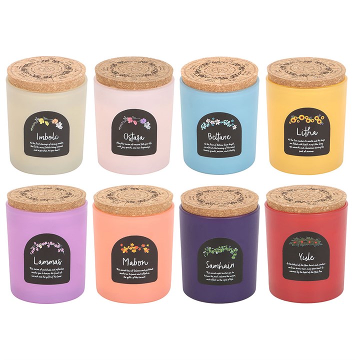 Set of 8 Wheel of the Year Candles N/A