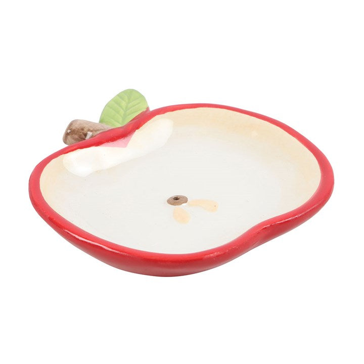 Apple Incense Holder side red white