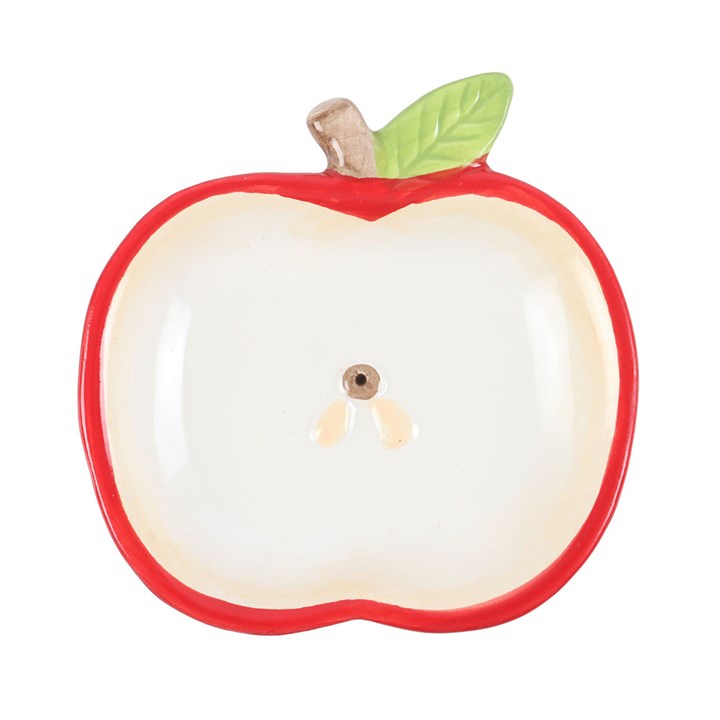 Apple Incense Holder top red white