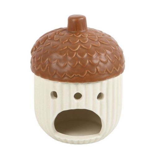Autumn Acorn Oil Burner Back Brown White