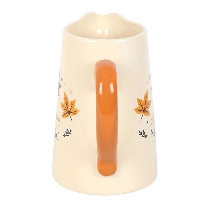 Autumn Magic Ceramic Flower Jug side white yellow