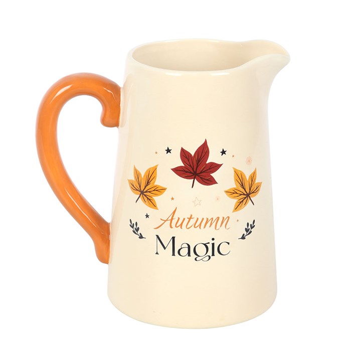 Autumn Magic Ceramic Flower Jug front orange yellow