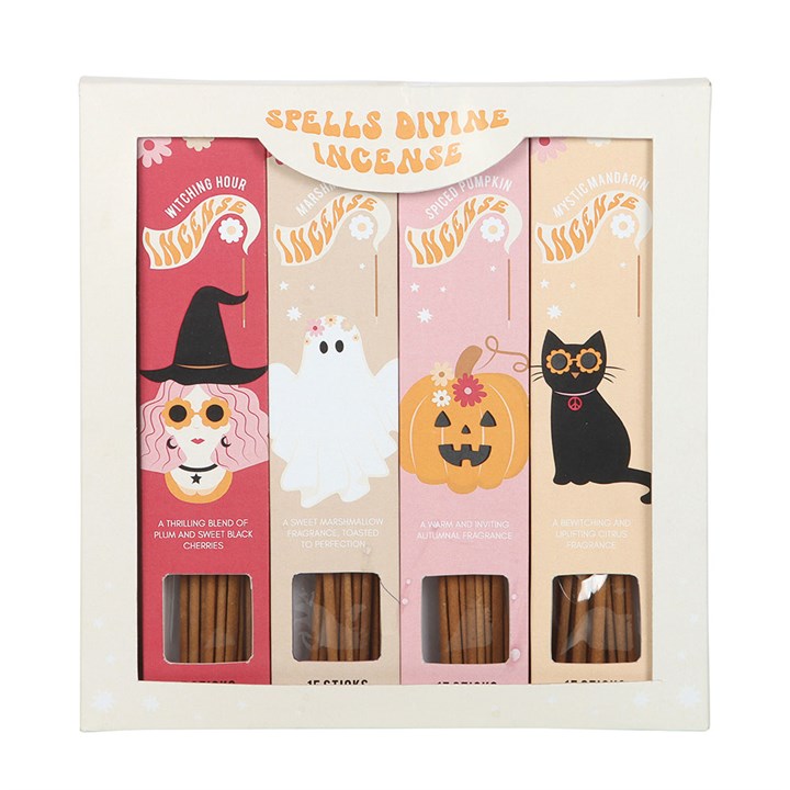 Spells Divine Halloween Incense Stick Gift Set front white red