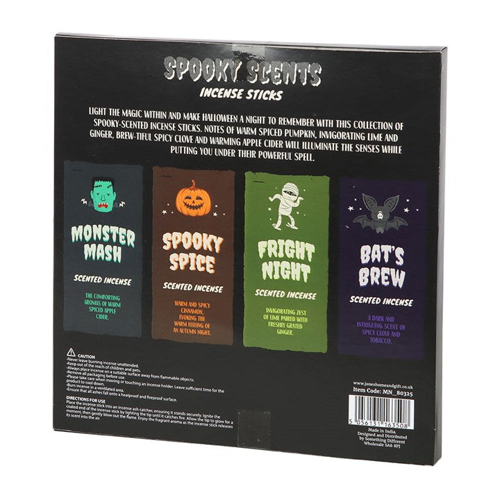 Spooky Scented Halloween Incense Stick Gift Set ack black white