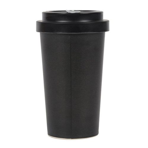Tarot Readings Bamboo Eco Travel Mug back black grey
