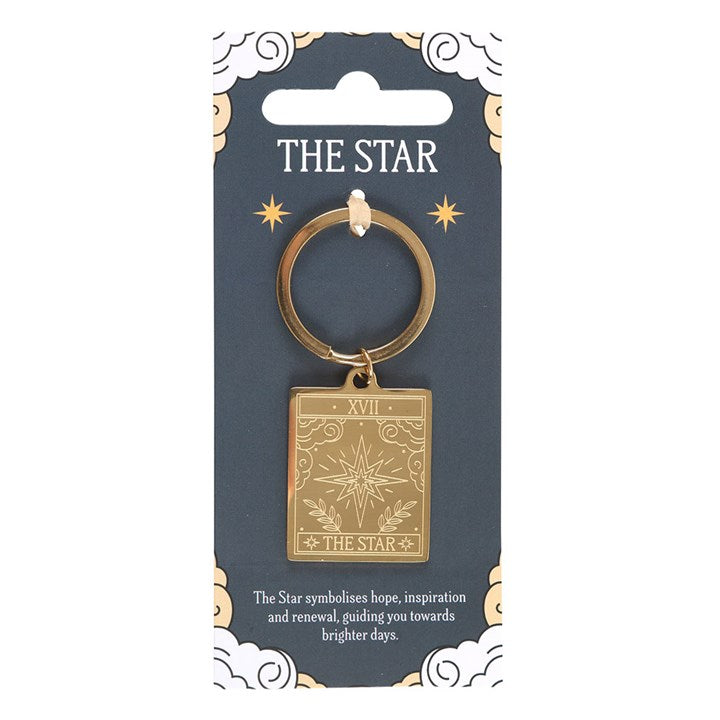 The Star Vintage Tarot Keyring top black blue