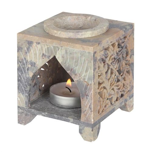 Moroccan Arch Cutout Soapstone Oil Burner N/A