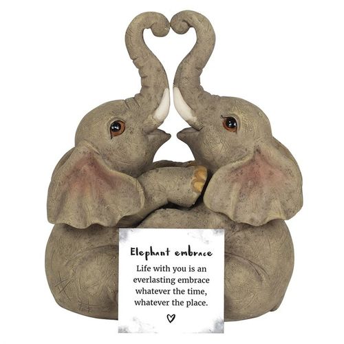 Elephant Embrace Elephant Couple Ornament N/A