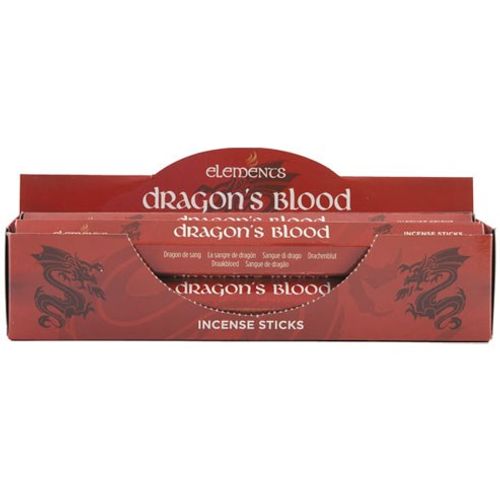 Set of 6 Packets of Elements Dragon's Blood Incense Sticks N/A