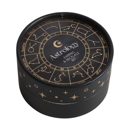 Astrology Wheel Earring and Necklace Set N/A