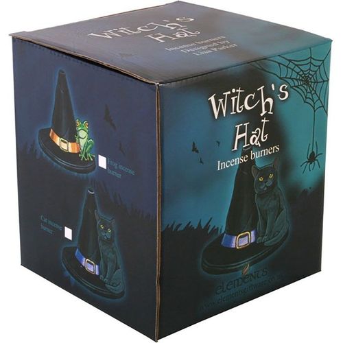 Witch Hat With Cat Incense Cone Holder N/A