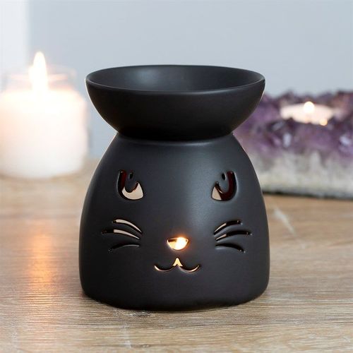 Black Cat Cut Out Oil Burner and Wax Warmer N/A