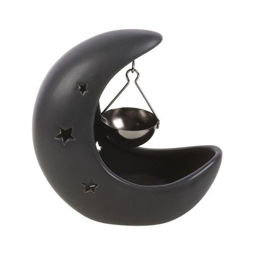 Black Crescent Moon Hanging Oil Burner N/A