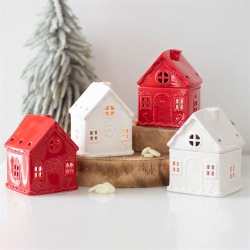 White Gingerbread House Oil Burner N/A