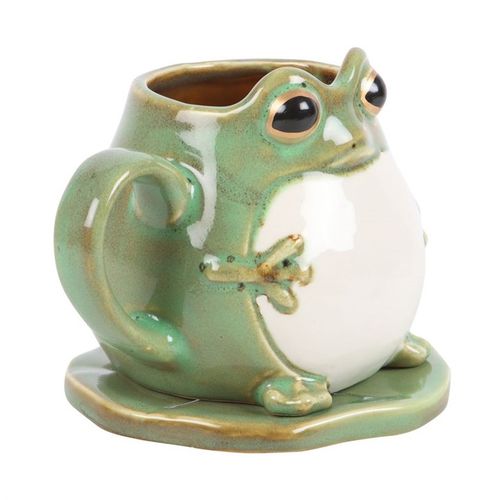 Frog Shaped Mug and Lily Pad Saucer N/A