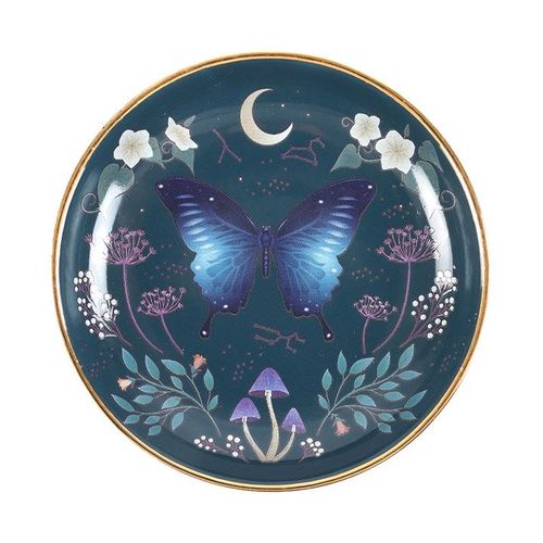 Round Midnight Moth Trinket Dish N/A