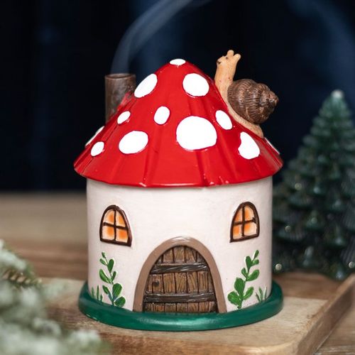 Mushroom House Resin Incense Cone Burner N/A