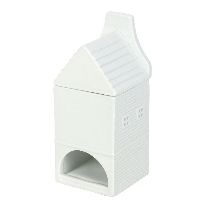 White Nordic House Oil Burner and Wax Warmer back white grey