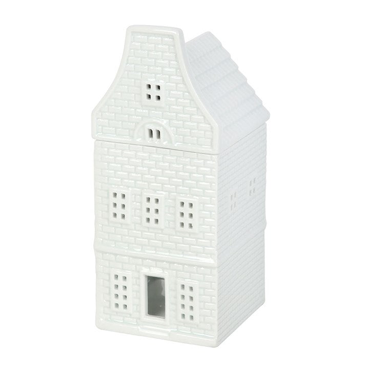 White Nordic House Oil Burner and Wax Warmer front white grey