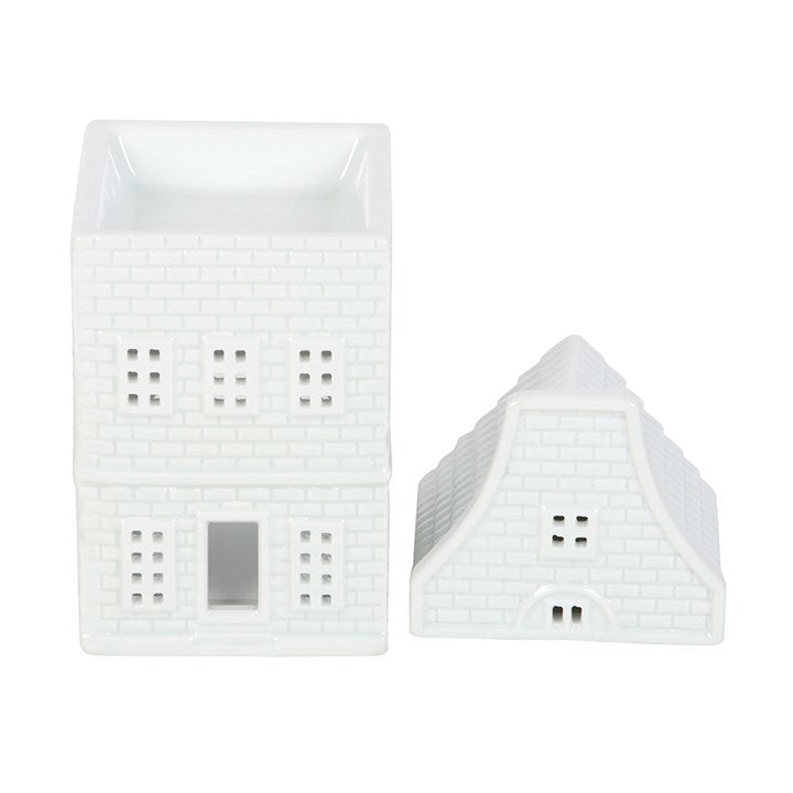 White Nordic House Oil Burner and Wax Warmer top off white grey
