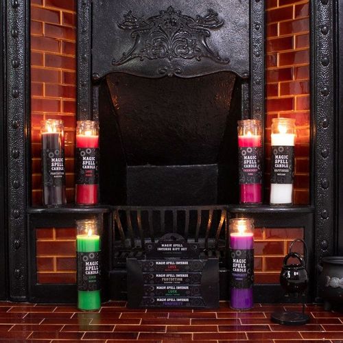 White Sage 'Happiness' Spell Tube Candle front white black