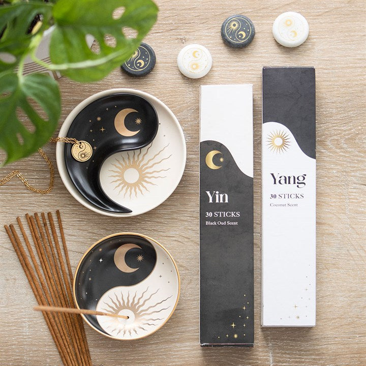Yin Yang Stacking Trinket Dish top black white