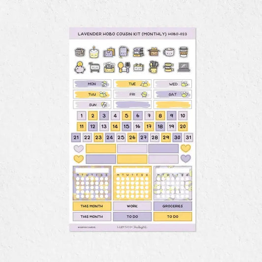 Honey Lavender Theme Hobonichi Weeks kit (Hubman and Chubgirl)