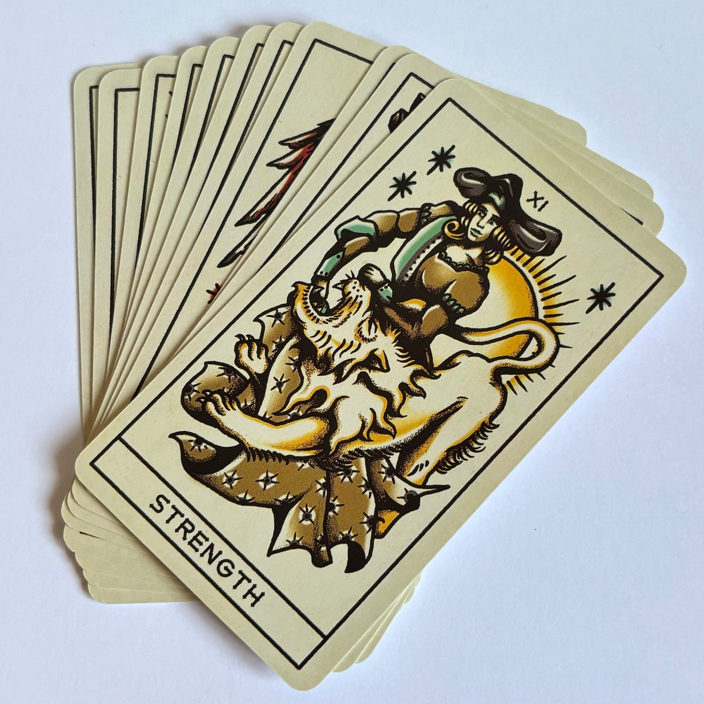 Traditional tattoo style tarot card deck