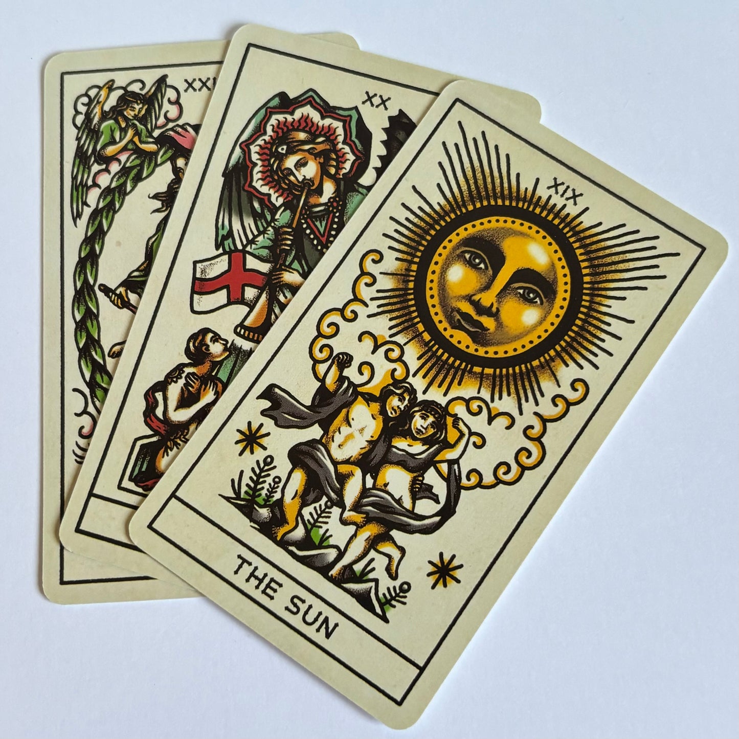 Traditional tattoo style tarot card deck