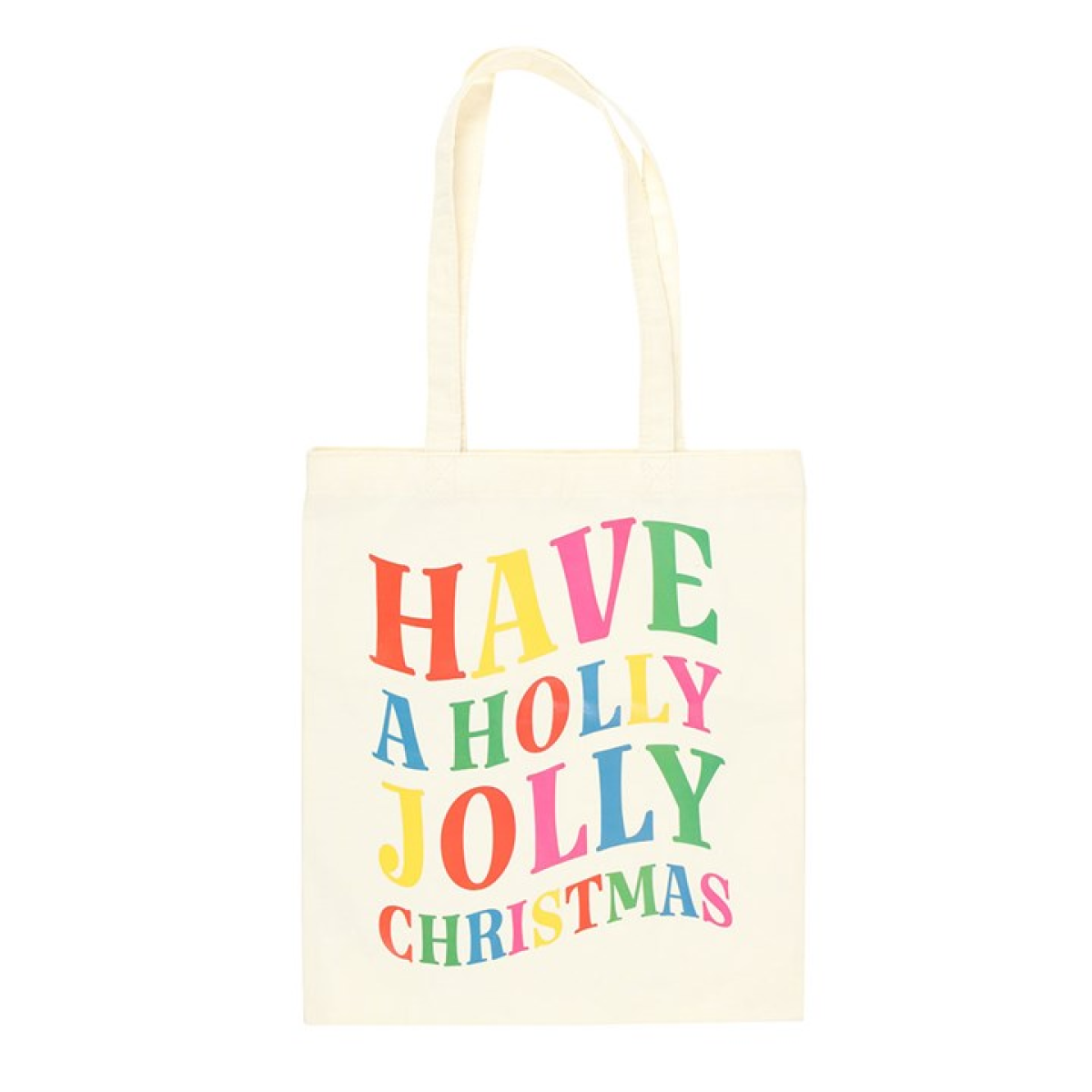 Holly Jolly Christmas Polyester Tote Bag N/A