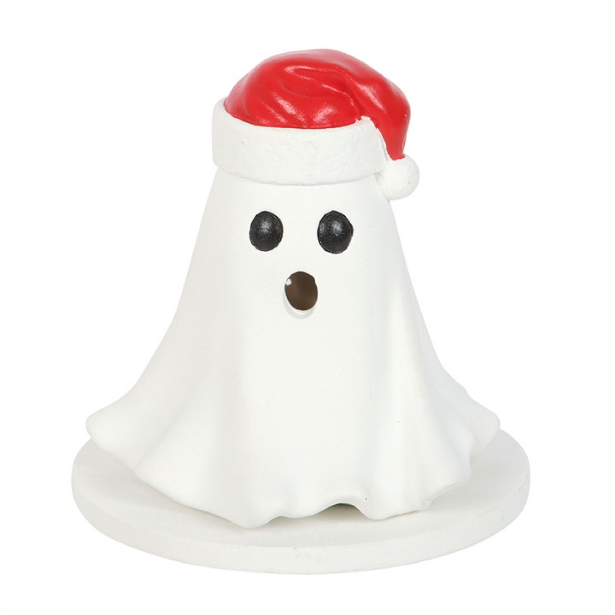 Ghost with Santa Hat Incense Cone Holder N/A