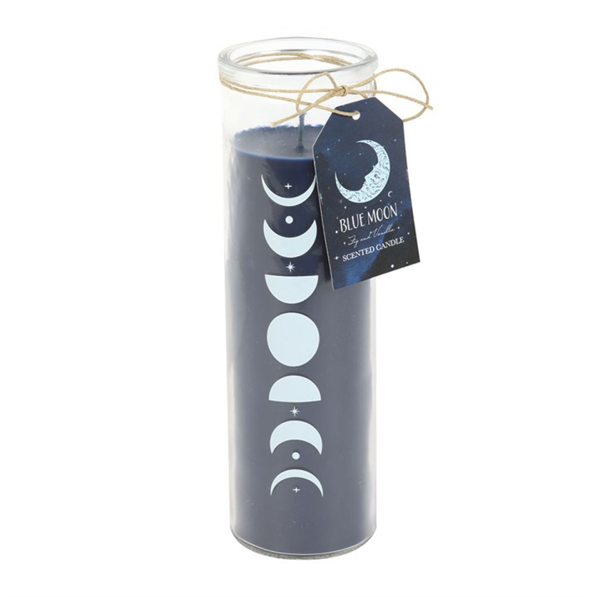 Blue Moon Phase Fig & Vanilla Scented Glass Tube Candle N/A