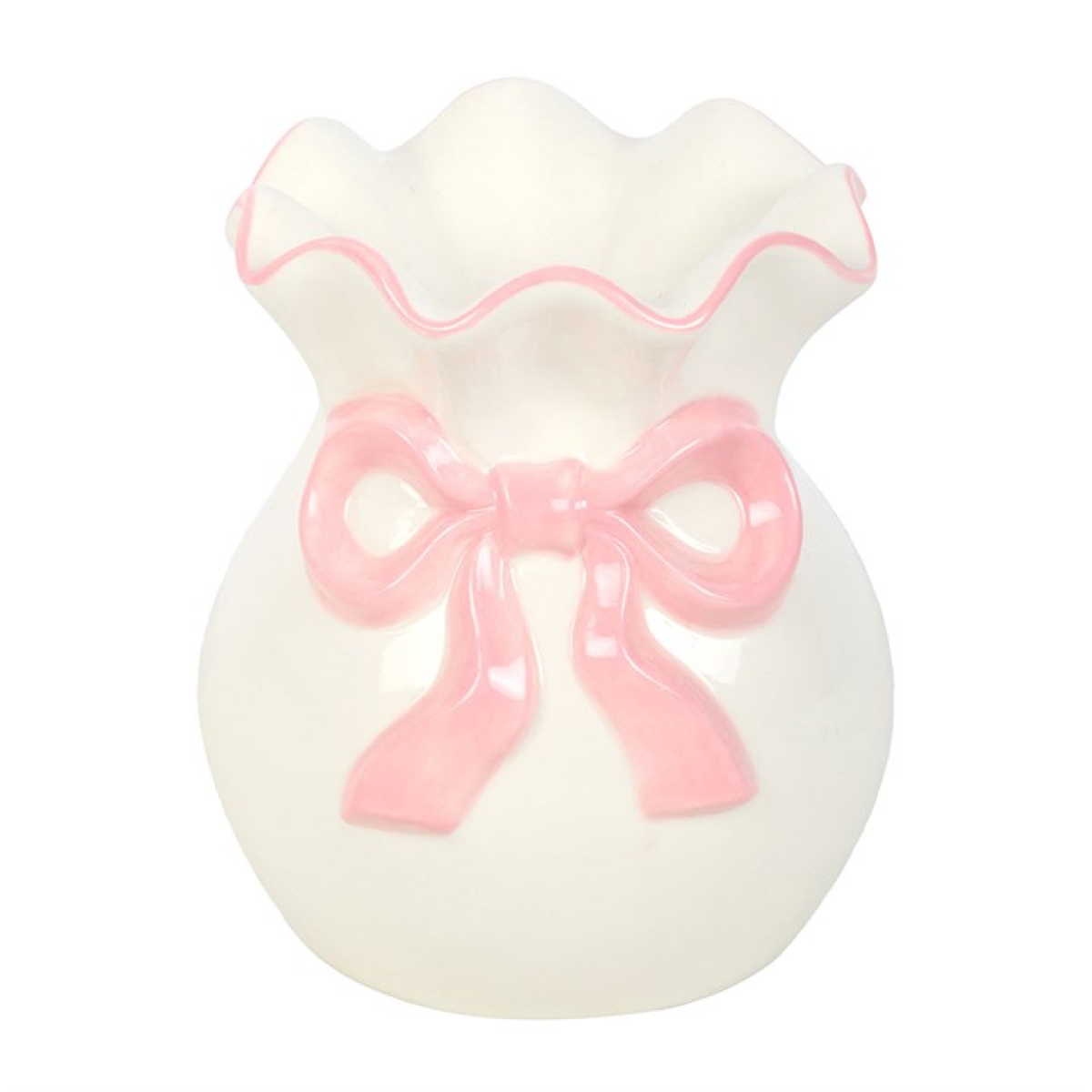 White and Pink Bow Oil Burner N/A